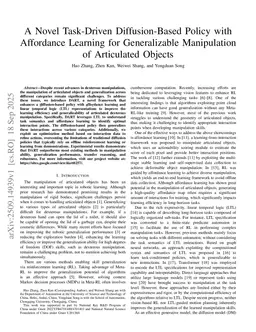 A Novel Task-Driven Diffusion-Based Policy with Affordance Learning for Generalizable Manipulation of Articulated Objects