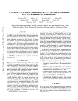 SynParaSpeech: Automated Synthesis of Paralinguistic Datasets for Speech Generation and Understanding