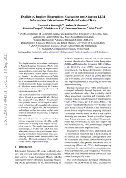 Explicit vs. Implicit Biographies: Evaluating and Adapting LLM Information Extraction on Wikidata-Derived Texts