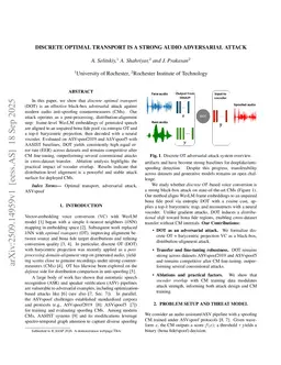 Discrete optimal transport is a strong audio adversarial attack