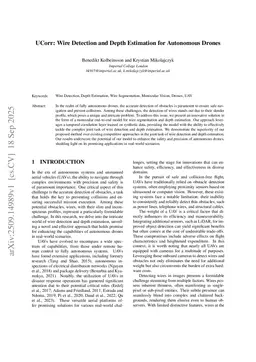 UCorr: Wire Detection and Depth Estimation for Autonomous Drones