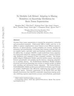 No Modality Left Behind: Adapting to Missing Modalities via Knowledge Distillation for Brain Tumor Segmentation