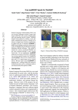 Can maiBERT Speak for Maithili?