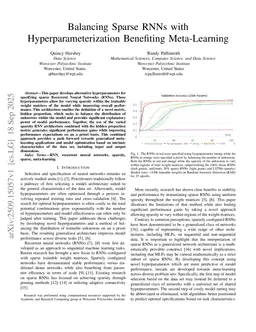 Balancing Sparse RNNs with Hyperparameterization Benefiting Meta-Learning