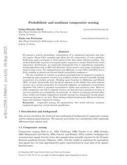 Probabilistic and nonlinear compressive sensing