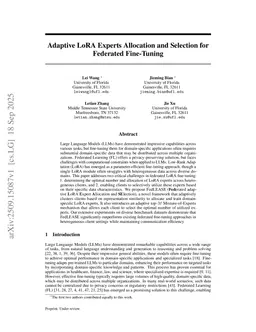 Adaptive LoRA Experts Allocation and Selection for Federated Fine-Tuning