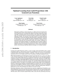 Optimal Learning from Label Proportions with General Loss Functions
