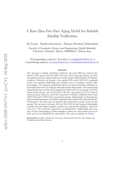 A Race Bias Free Face Aging Model for Reliable Kinship Verification