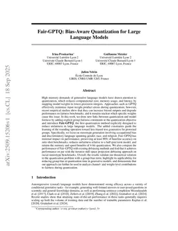 Fair-GPTQ: Bias-Aware Quantization for Large Language Models