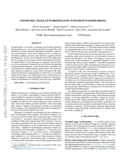 Geometric Image Synchronization with Deep Watermarking