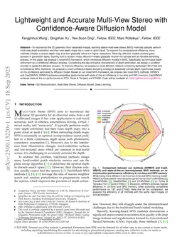 Lightweight and Accurate Multi-View Stereo with Confidence-Aware Diffusion Model