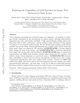 Exploring the Capabilities of LLM Encoders for Image-Text Retrieval in Chest X-rays