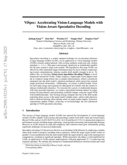 ViSpec: Accelerating Vision-Language Models with Vision-Aware Speculative Decoding