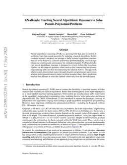 KNARsack: Teaching Neural Algorithmic Reasoners to Solve Pseudo-Polynomial Problems