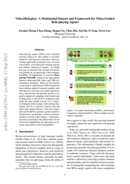 Video2Roleplay: A Multimodal Dataset and Framework for Video-Guided Role-playing Agents