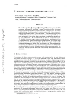 Synthetic bootstrapped pretraining