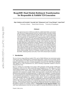 RespoDiff: Dual-Module Bottleneck Transformation for Responsible & Faithful T2I Generation