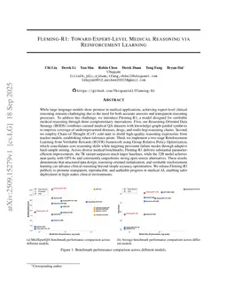 Fleming-R1: Toward Expert-Level Medical Reasoning via Reinforcement Learning