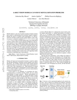 Large Vision Models Can Solve Mental Rotation Problems