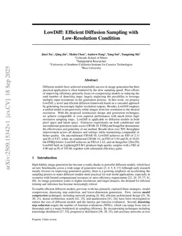 LowDiff: Efficient Diffusion Sampling with Low-Resolution Condition