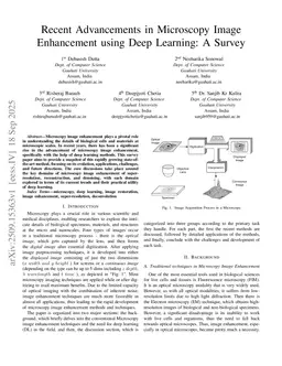 Recent Advancements in Microscopy Image Enhancement using Deep Learning: A Survey