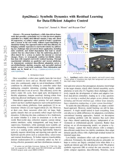 Sym2Real: Symbolic Dynamics with Residual Learning for Data-Efficient Adaptive Control
