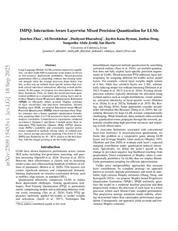 CoopQ: Cooperative Game Inspired Layerwise Mixed Precision Quantization for LLMs