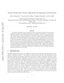 Neural Architecture Search Algorithms for Quantum Autoencoders