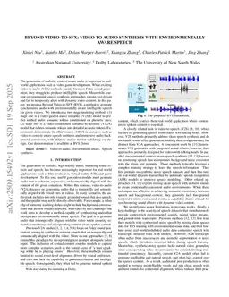 Beyond Video-to-SFX: Video to Audio Synthesis with Environmentally Aware Speech