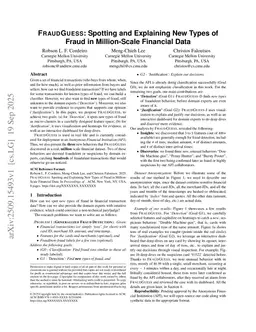 FRAUDGUESS: Spotting and Explaining New Types of Fraud in Million-Scale Financial Data