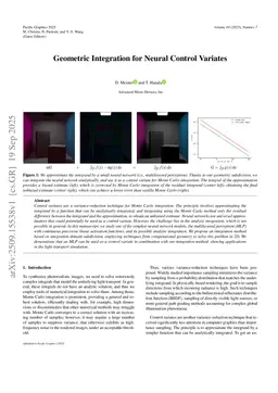 Geometric Integration for Neural Control Variates