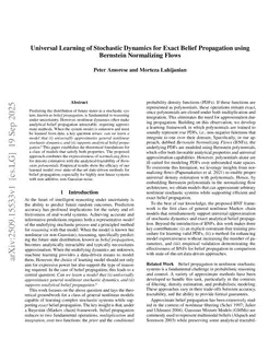Universal Learning of Stochastic Dynamics for Exact Belief Propagation using Bernstein Normalizing Flows