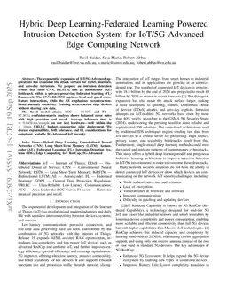 Hybrid Deep Learning-Federated Learning Powered Intrusion Detection System for IoT/5G Advanced Edge Computing Network