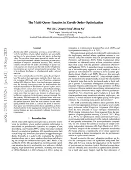 The Multi-Query Paradox in Zeroth-Order Optimization