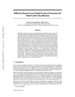 Diffusion-Based Cross-Modal Feature Extraction for Multi-Label Classification