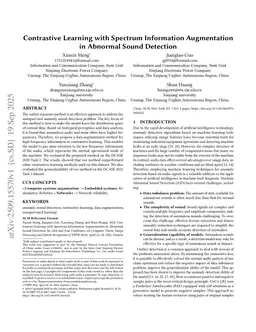 Contrastive Learning with Spectrum Information Augmentation in Abnormal Sound Detection