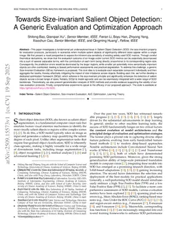 Towards Size-invariant Salient Object Detection: A Generic Evaluation and Optimization Approach