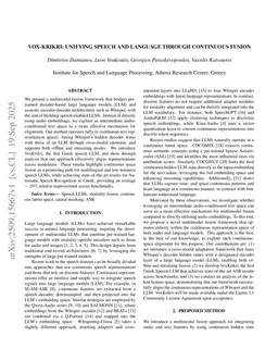 VOX-KRIKRI: Unifying Speech and Language through Continuous Fusion