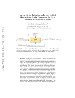 Layout Stroke Imitation: A Layout Guided Handwriting Stroke Generation for Style Imitation with Diffusion Model