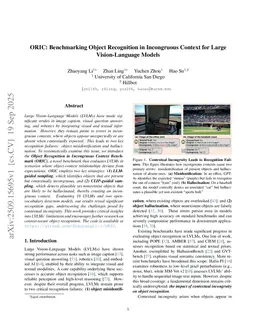 ORIC: Benchmarking Object Recognition under Contextual Incongruity in Large Vision-Language Models
