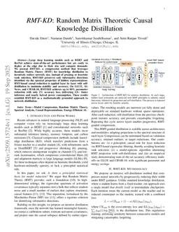 RMT-KD: Random Matrix Theoretic Causal Knowledge Distillation