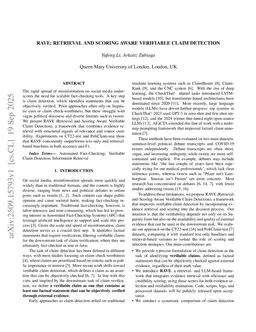 RAVE: Retrieval and Scoring Aware Verifiable Claim Detection