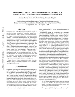 CompSpoof: A Dataset and Joint Learning Framework for Component-Level Audio Anti-spoofing Countermeasures