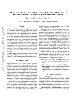 DPC-QA Net: A No-Reference Dual-Stream Perceptual and Cellular Quality Assessment Network for Histopathology Images