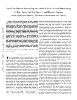 SolarCrossFormer: Improving day-ahead Solar Irradiance Forecasting by Integrating Satellite Imagery and Ground Sensors