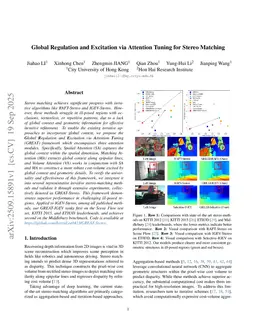 Global Regulation and Excitation via Attention Tuning for Stereo Matching