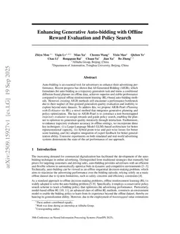 Enhancing Generative Auto-bidding with Offline Reward Evaluation and Policy Search