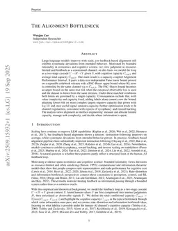 The Alignment Bottleneck