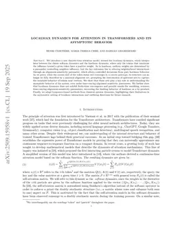 Localmax dynamics for attention in transformers and its asymptotic behavior