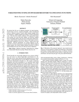 Targeted Fine-Tuning of DNN-Based Receivers via Influence Functions